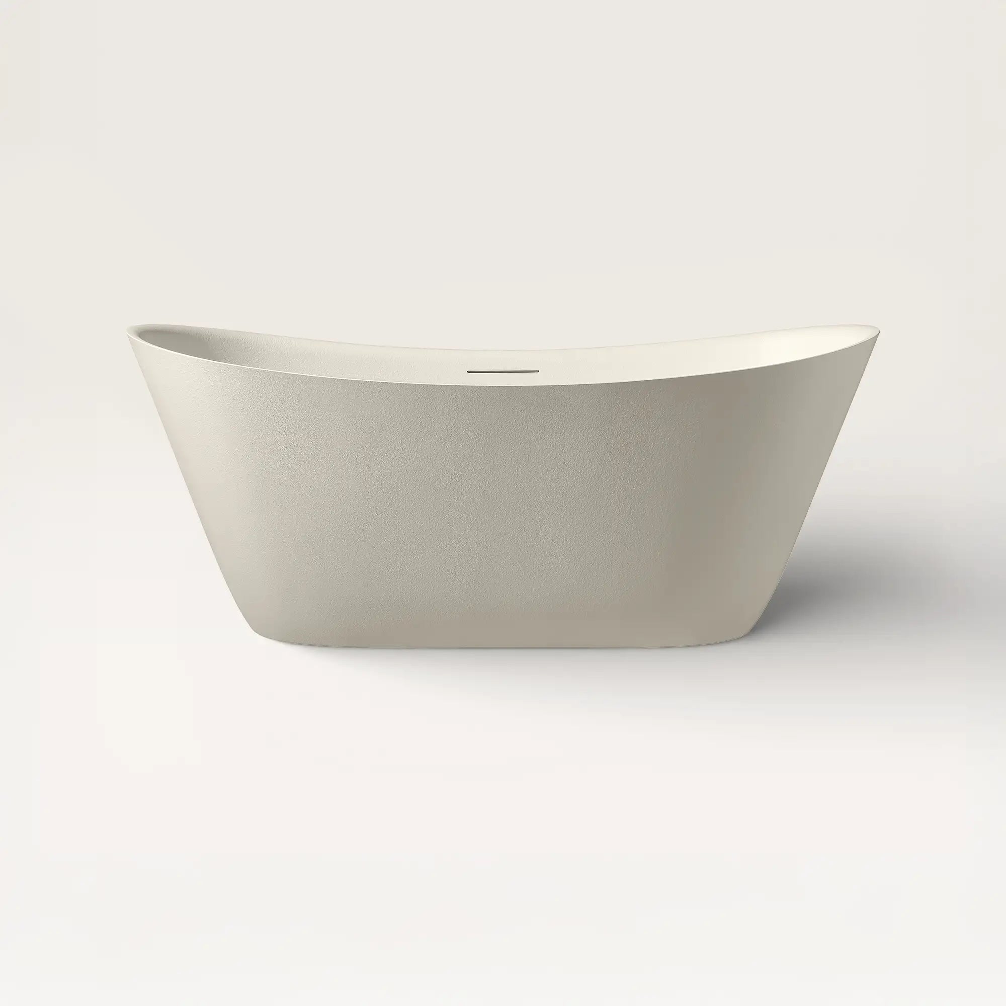 Front view of the ARCHA Freestanding Bath in cream