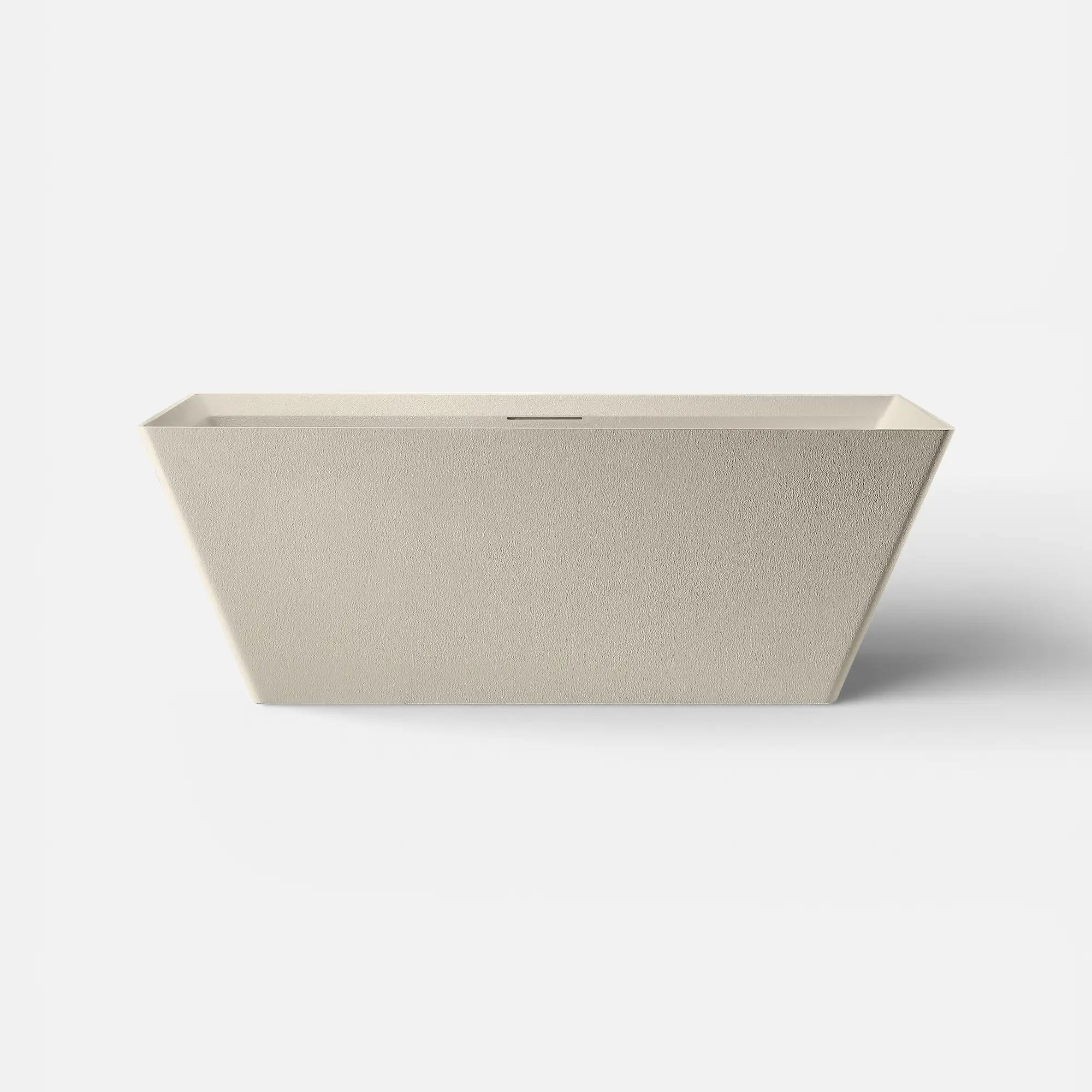 Front view of the FORMA Freestanding Bath in cream