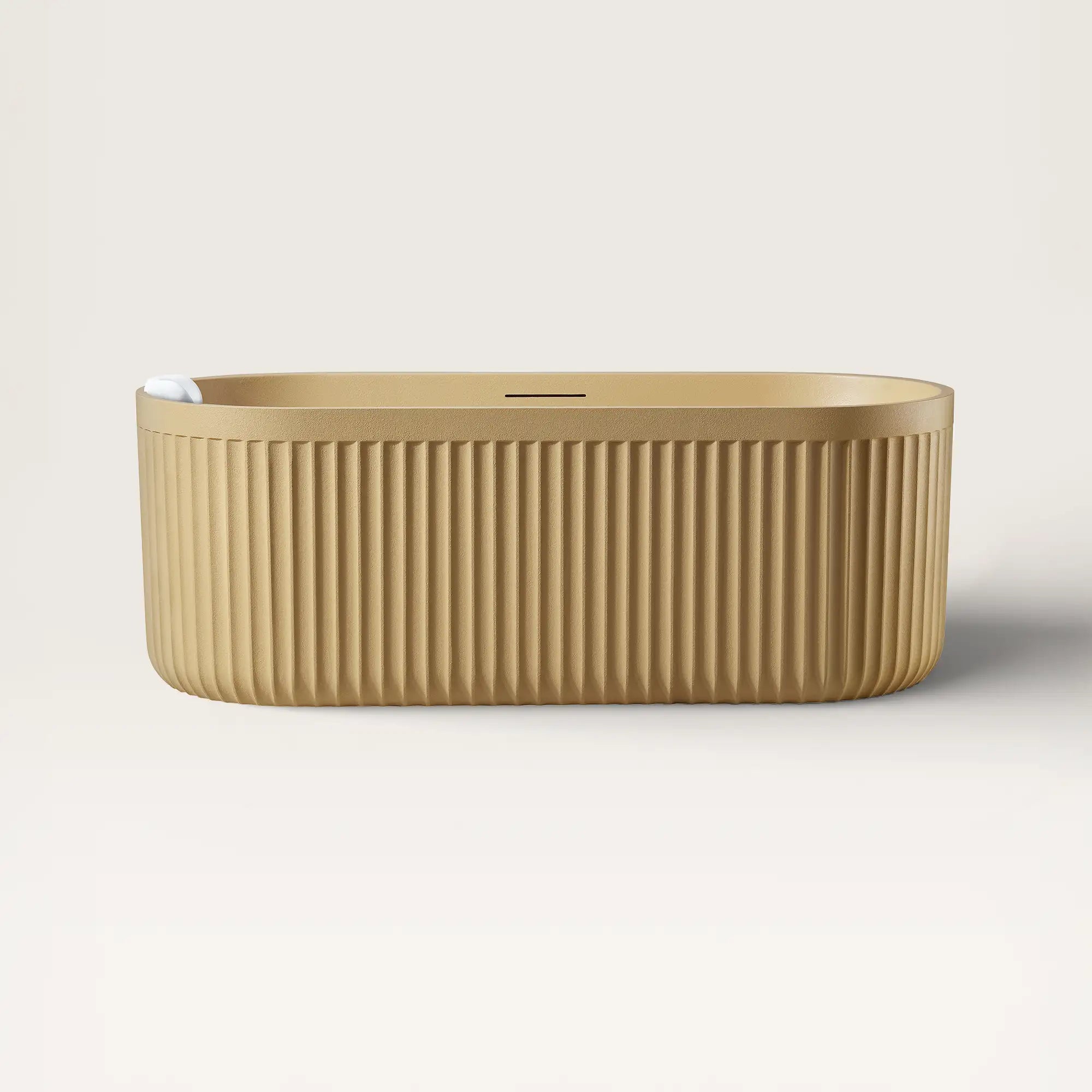 Front view of the DORIA Freestanding Bath in caramel