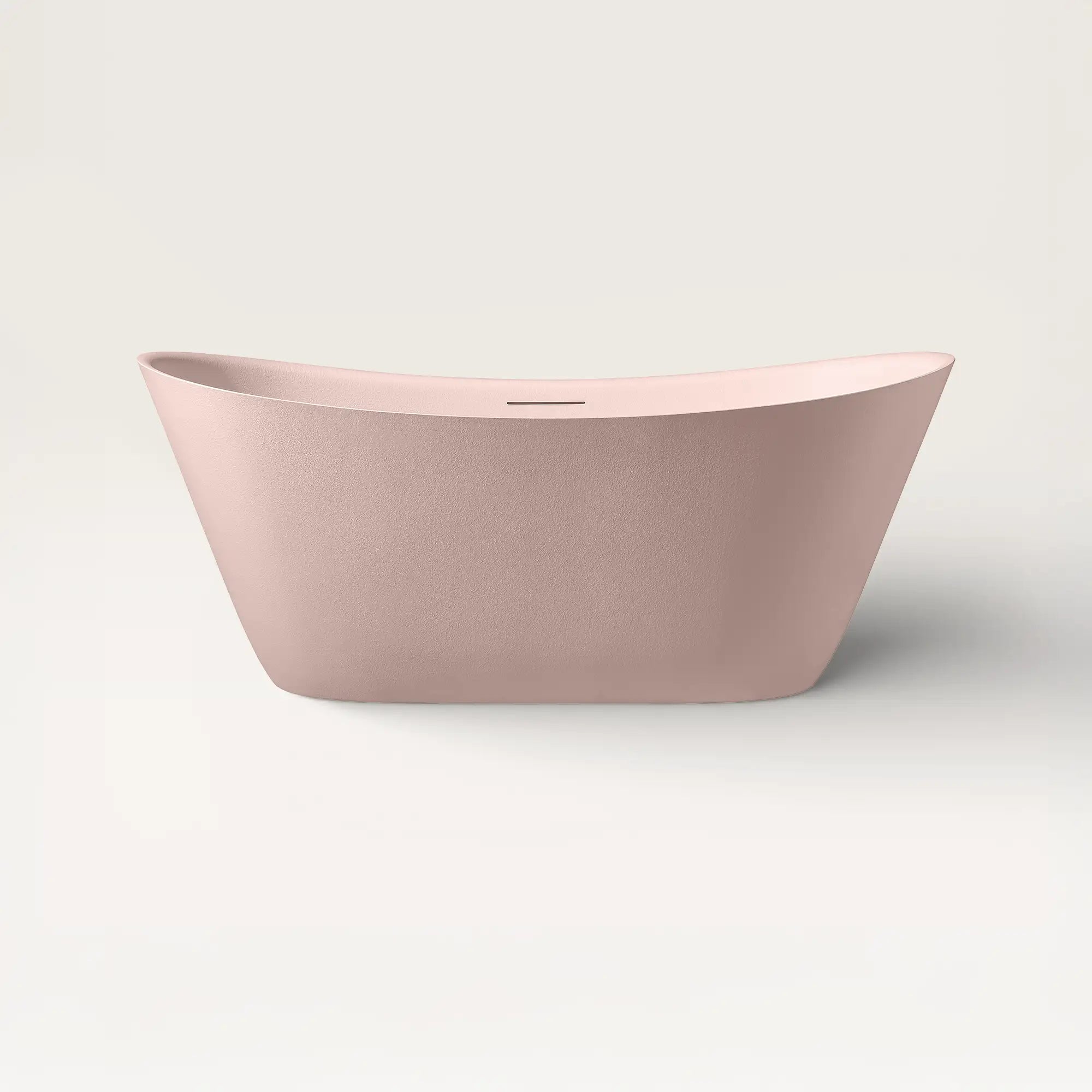 Front view of the ARCHA Freestanding Bath in pink