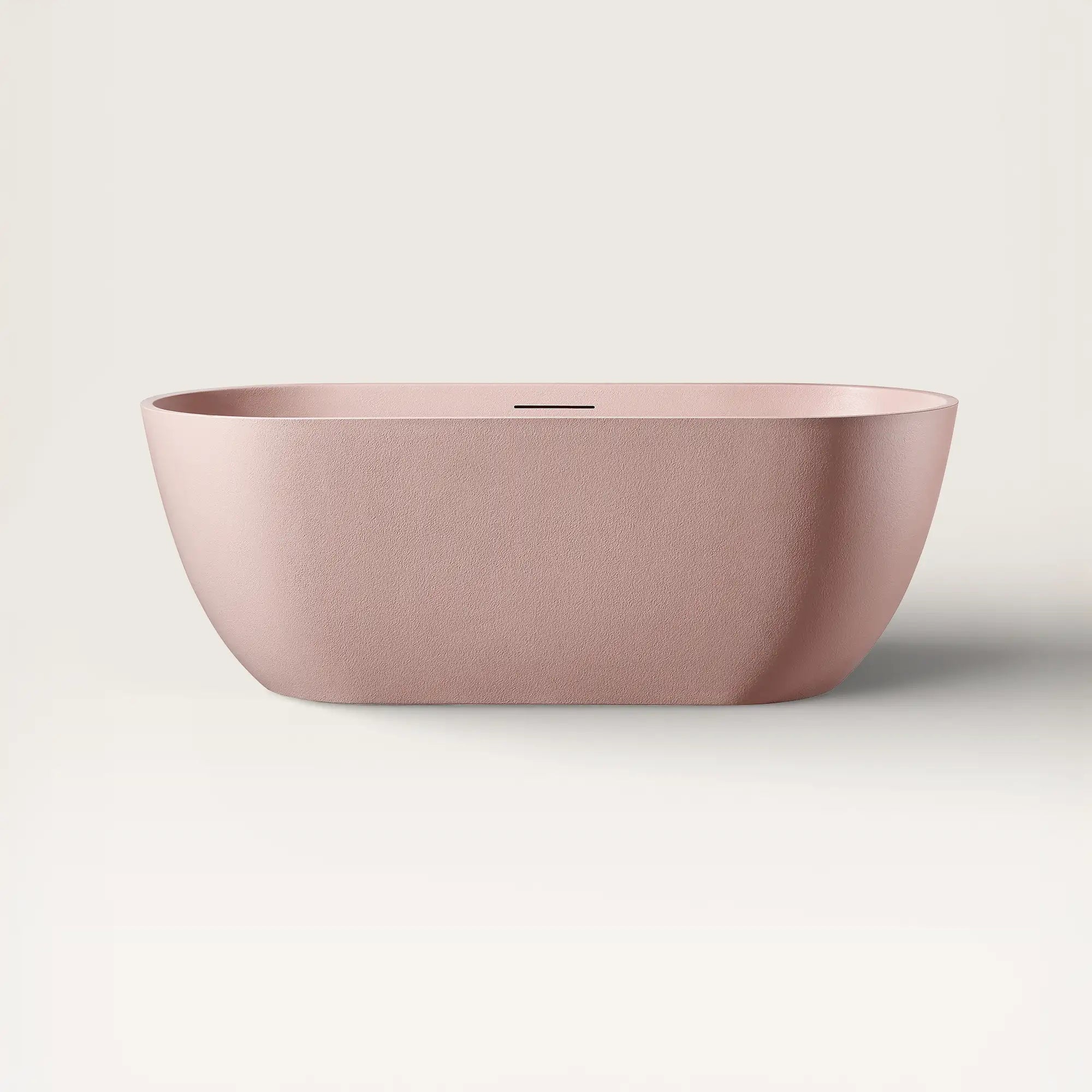 Front view of the EQUA Freestanding Bath 1700mm in pink