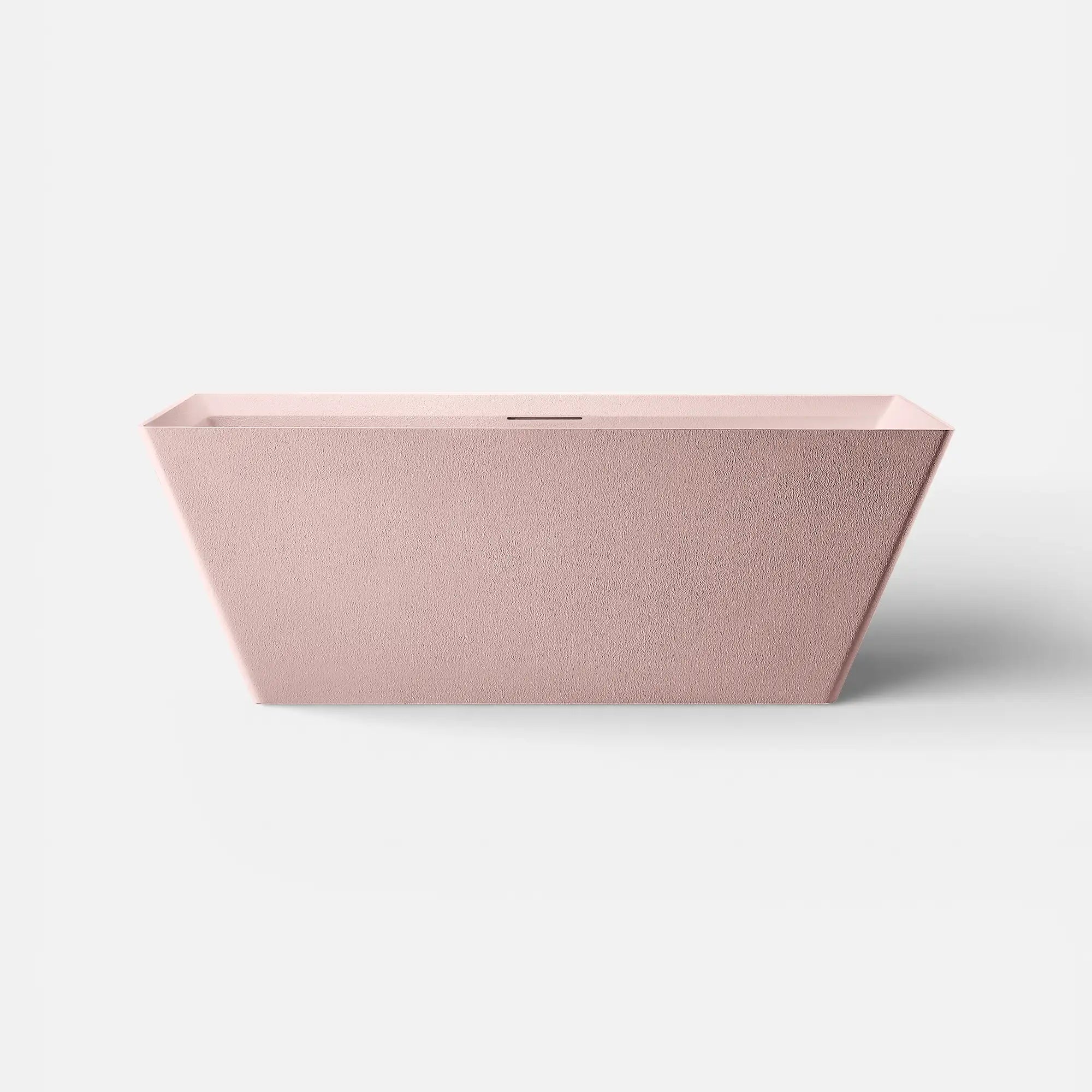 Front view of the FORMA Freestanding Bath in pink