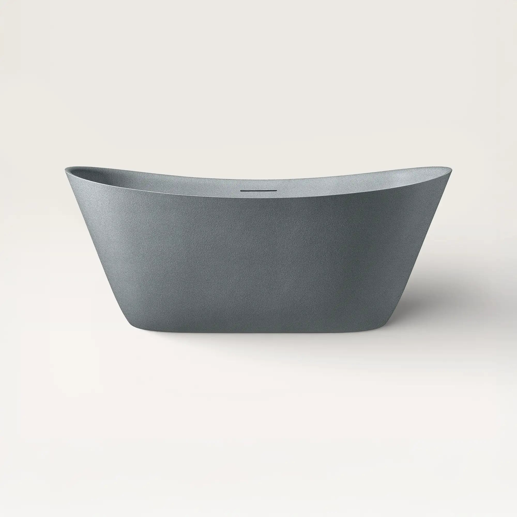 Front view of the ARCHA Freestanding Bath in granite-grey