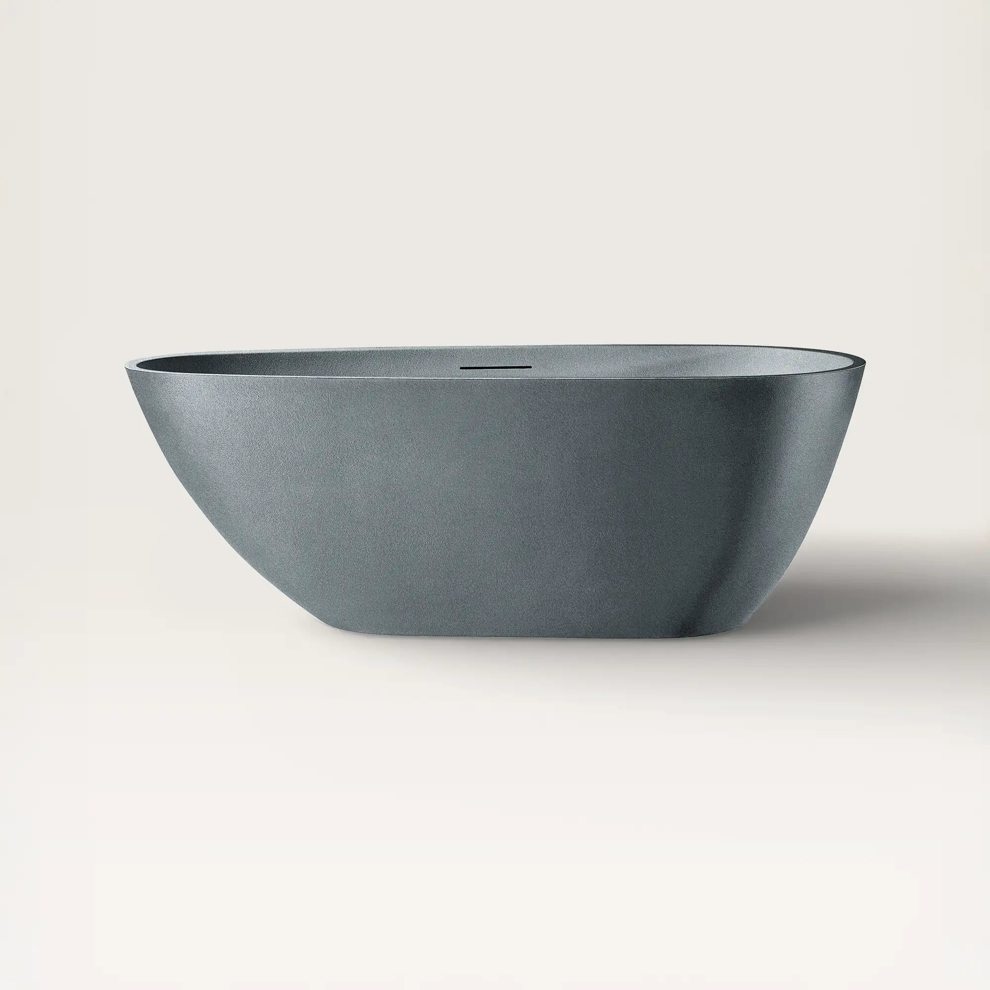 Front view of the ARIA Freestanding Bath 1700mm in granite-grey