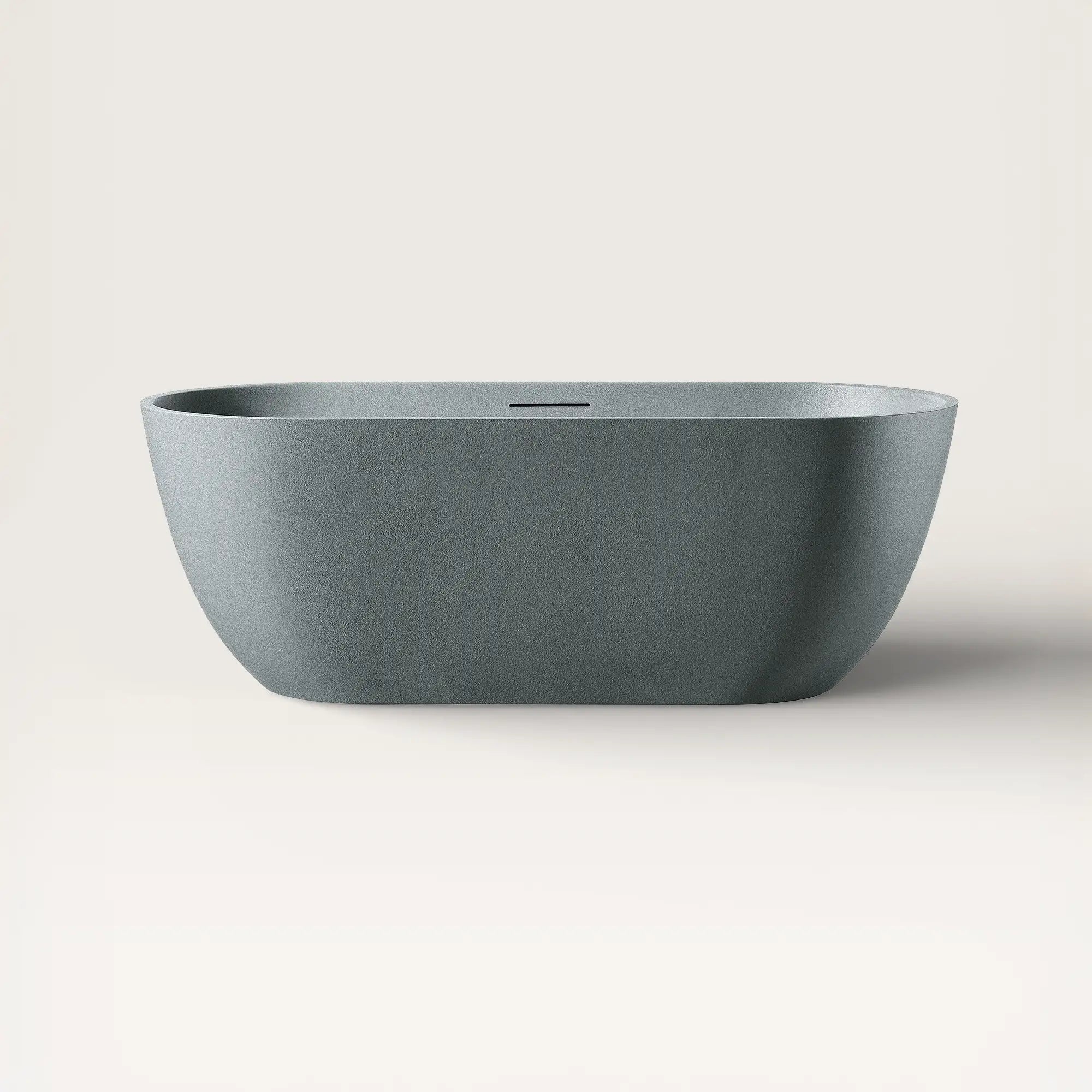 Front view of the EQUA Freestanding Bath 1700mm in granite-grey
