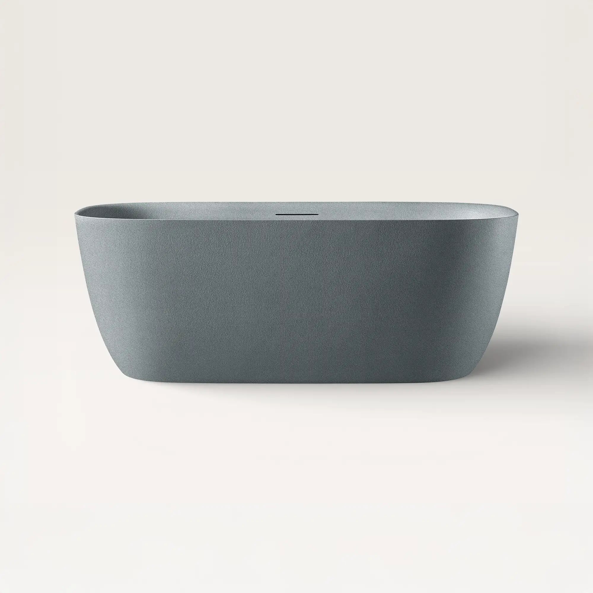 Front view of the Linea freestanding bath in granite-grey
