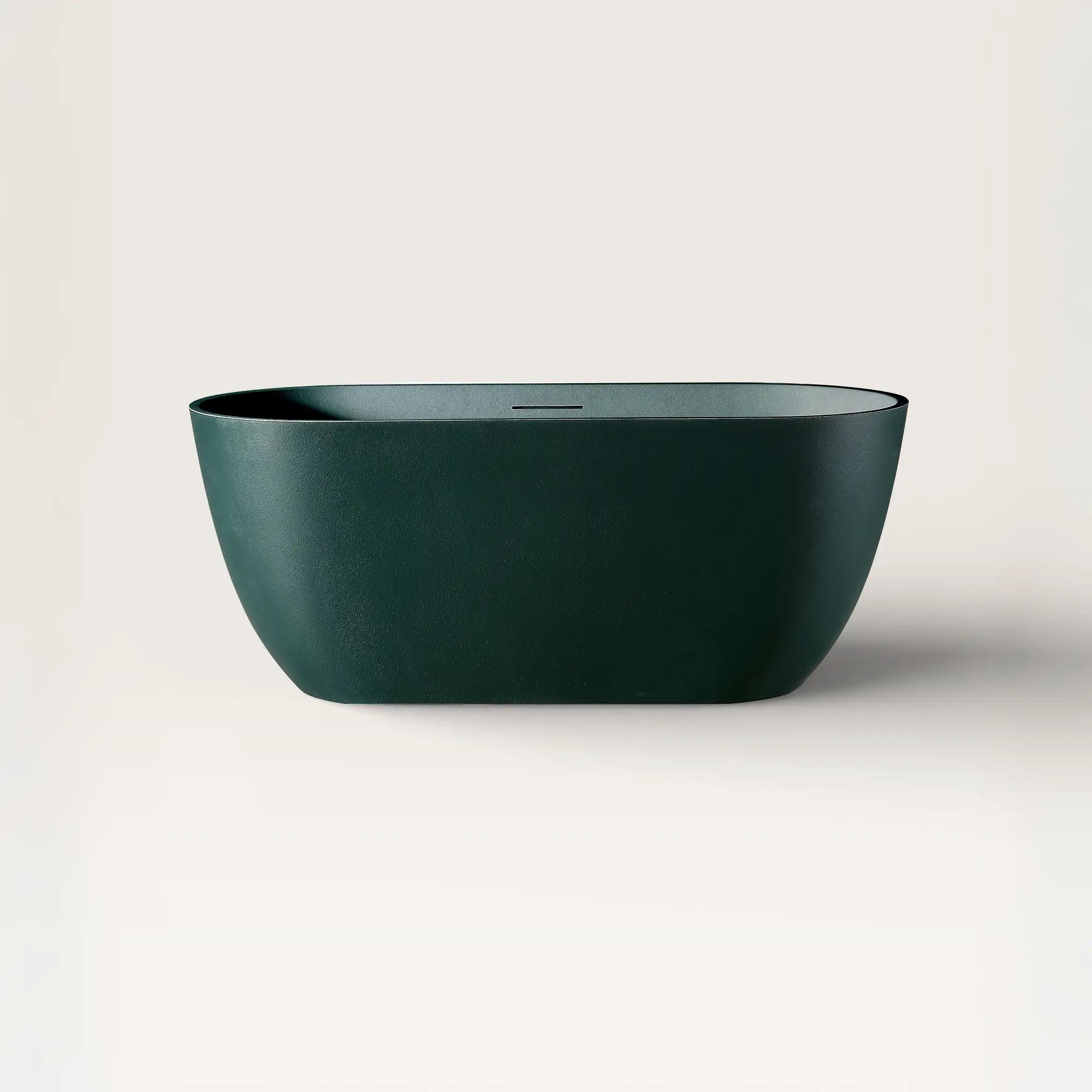 Front view of the EQUA Freestanding Bath 1500mm in green
