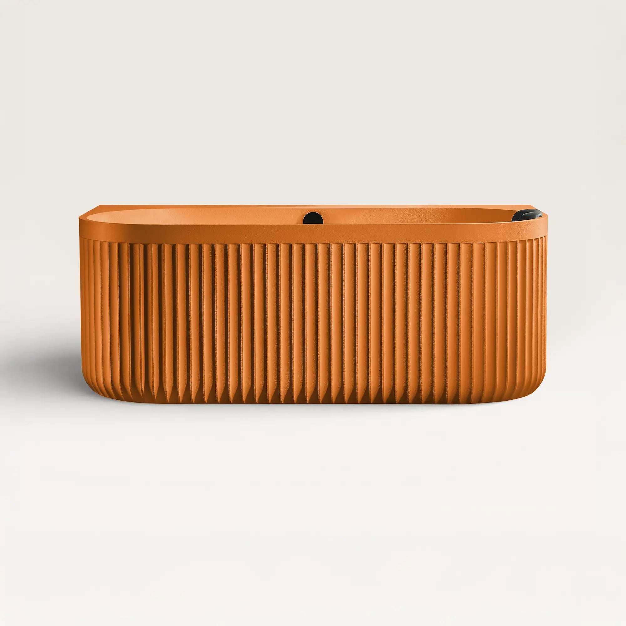 Front view of the DORIA Back-to-wall Bath in orange