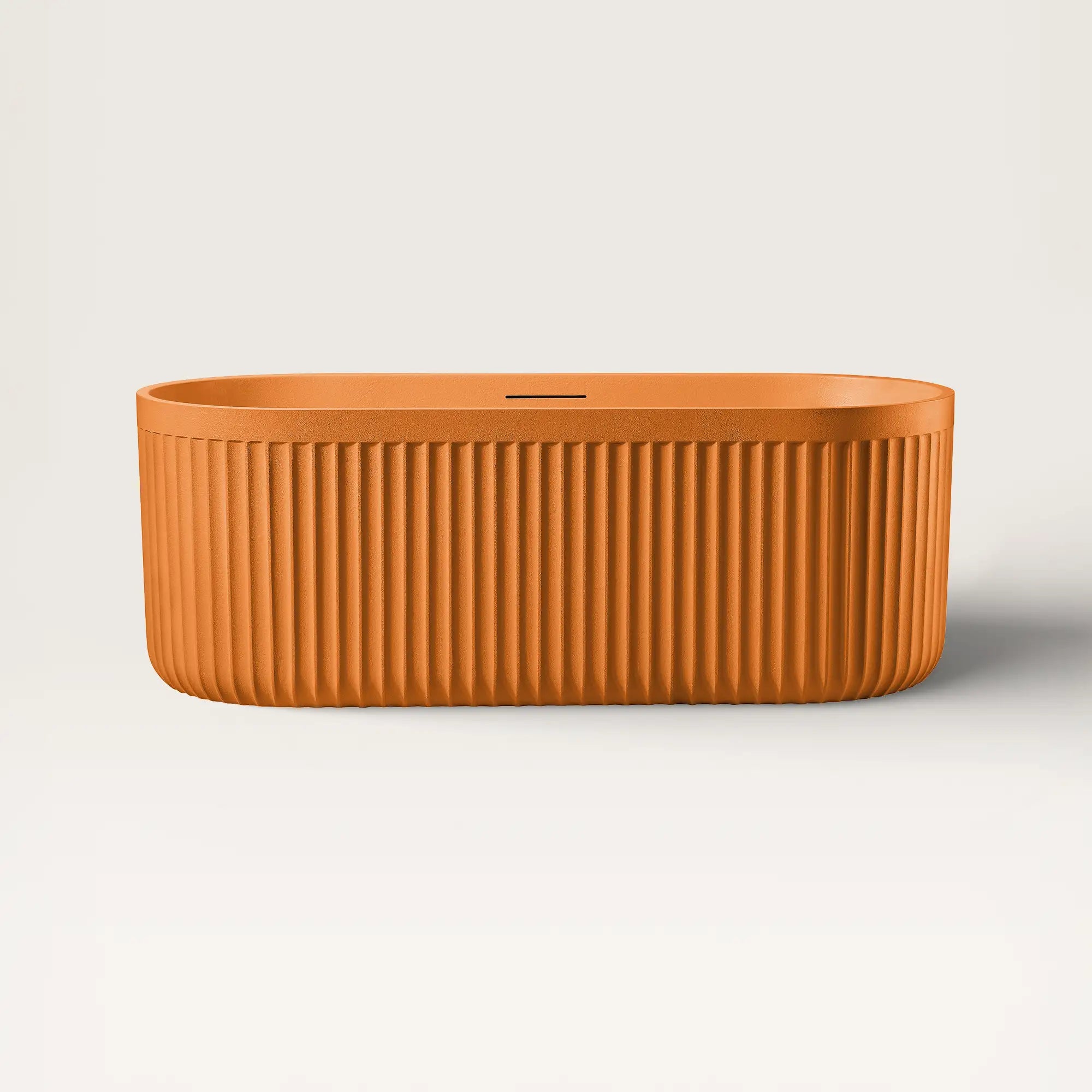 Front view of the DORIA Freestanding Bath in orange