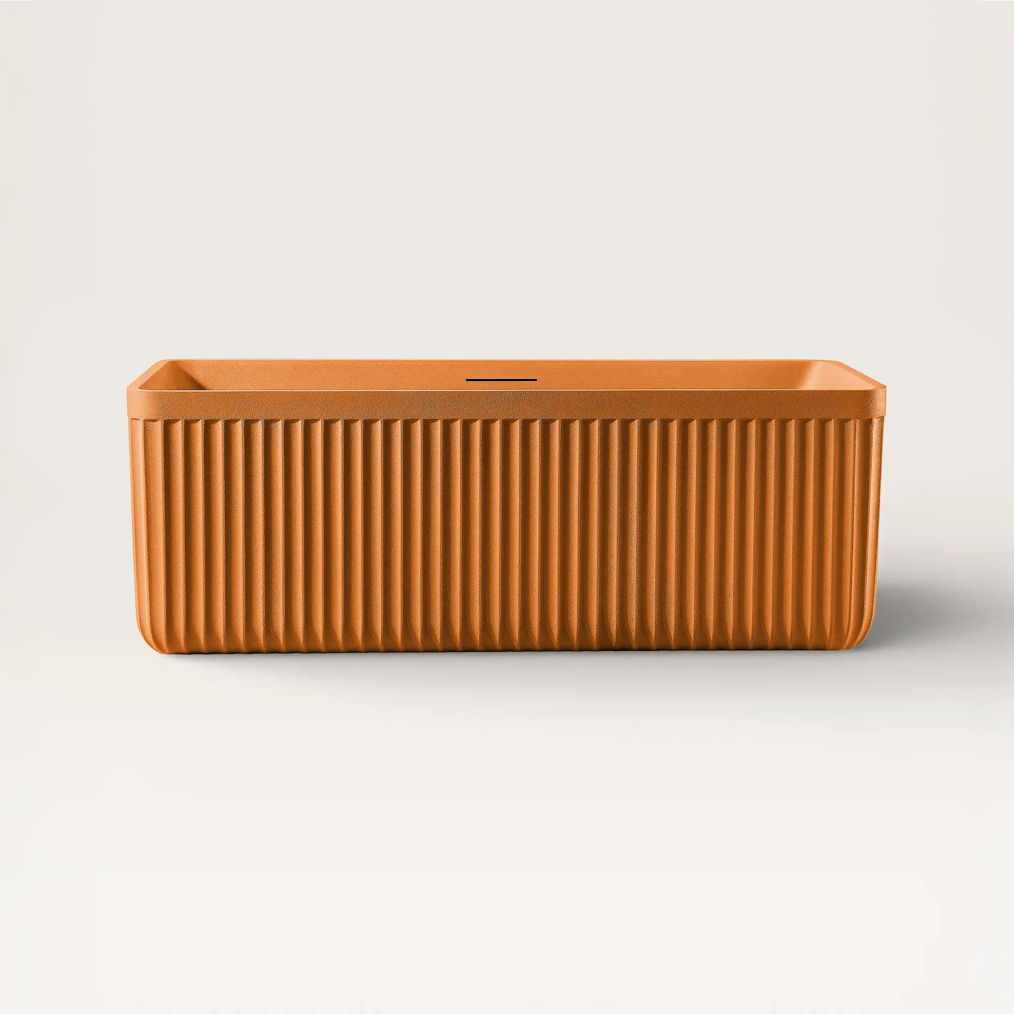 Front view of the KOLPA Freestanding Bath in orange