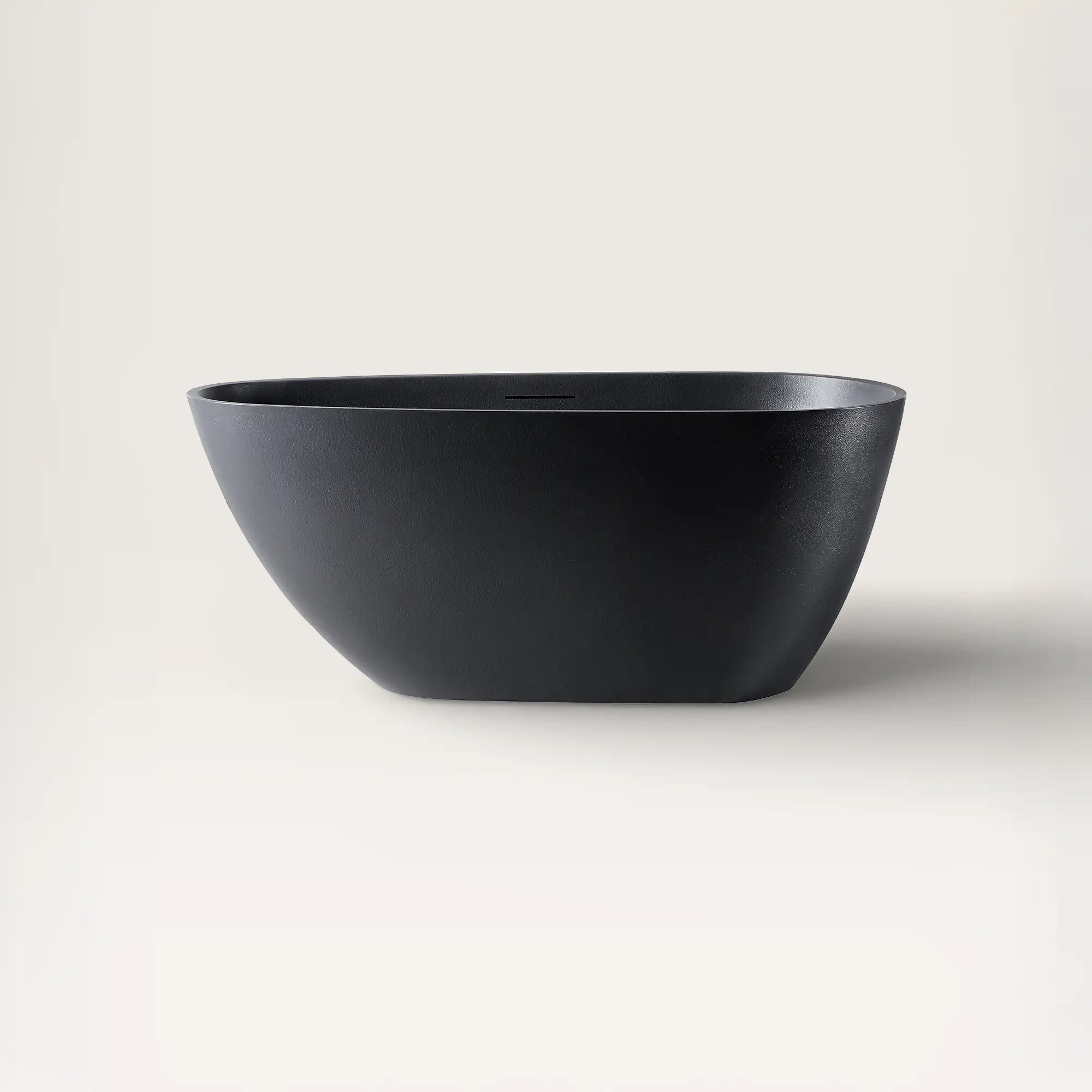 Front view of the ARIA Freestanding Bath 1500mm in black