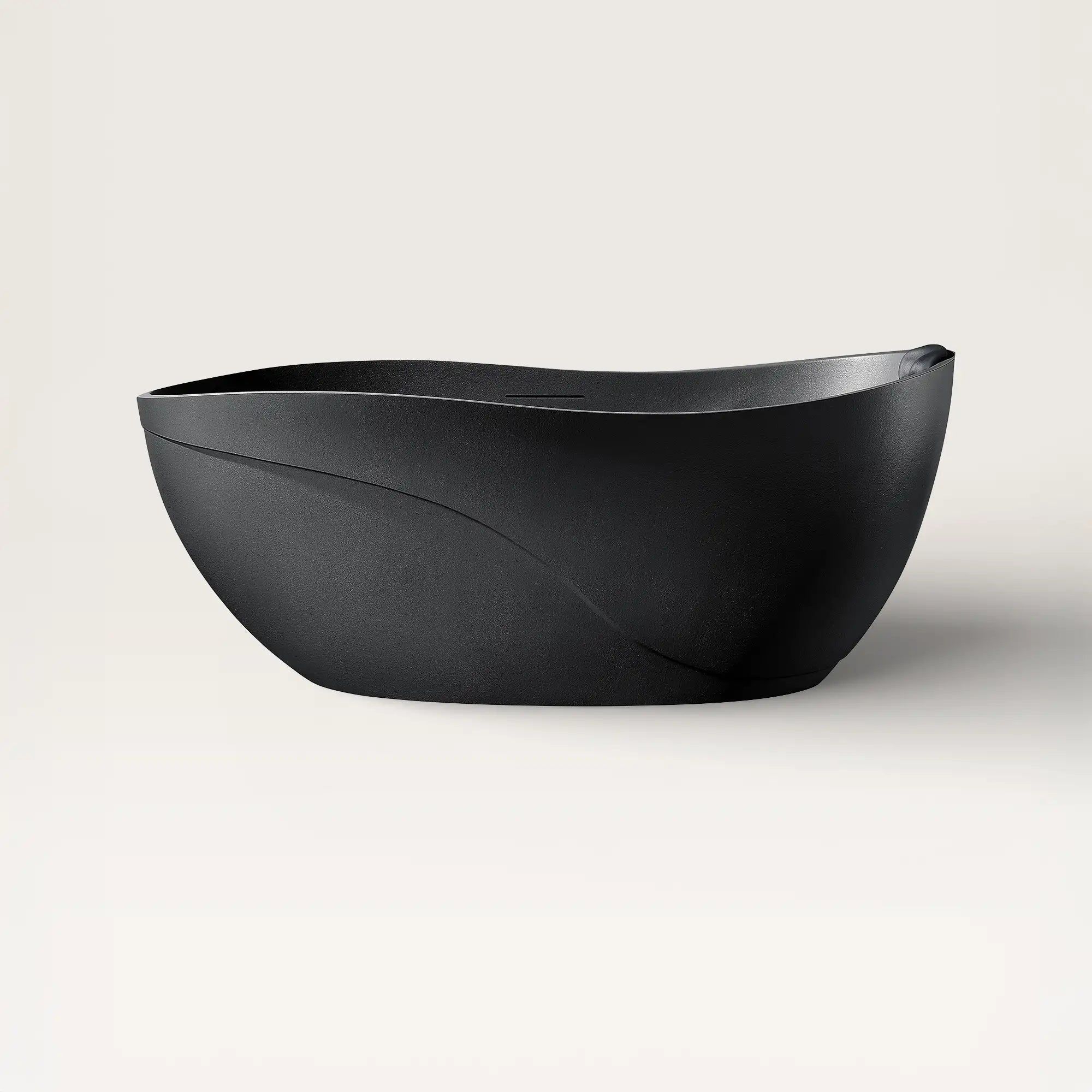 Front view of the Soma freestanding bath in black