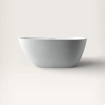 Front view of the ARIA Freestanding Bath 1500mm in cream