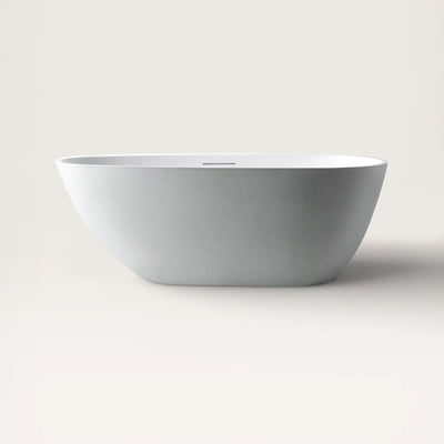 Front view of the ARIA Freestanding Bath 1700mm in white