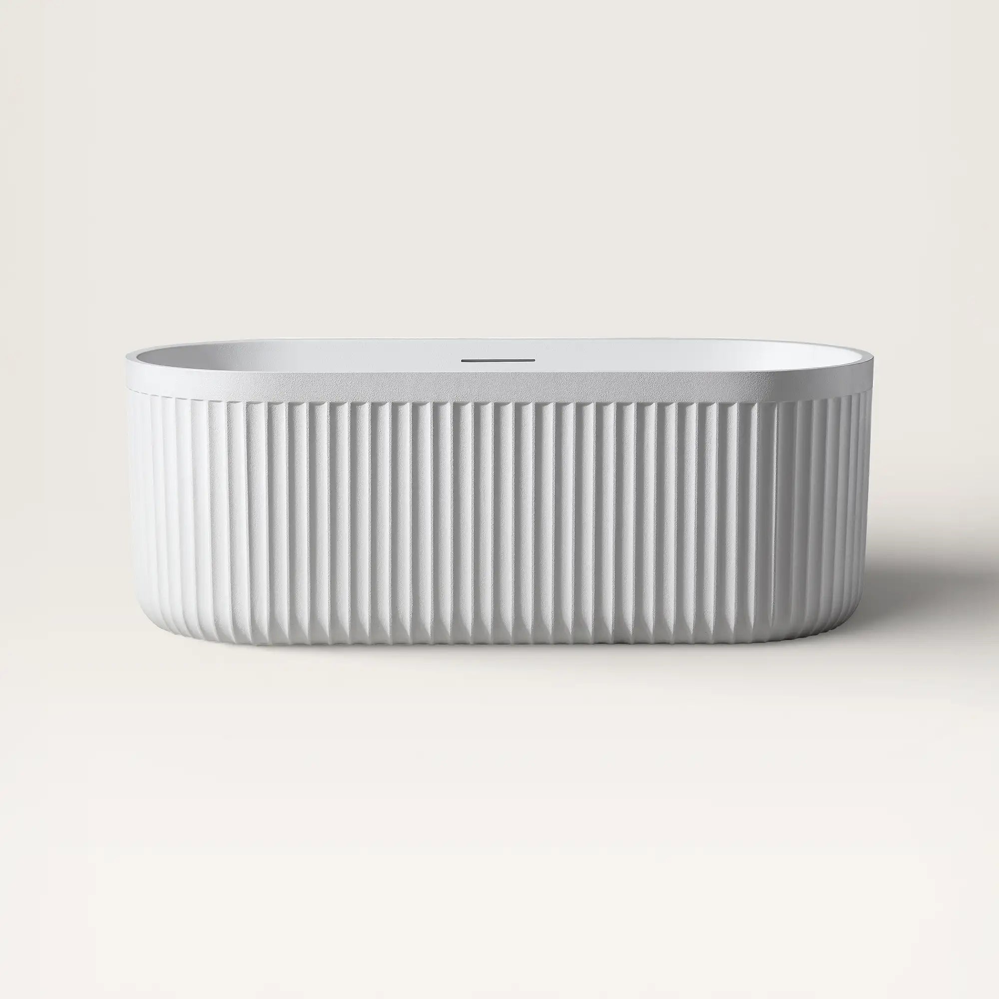 Front view of the DORIA Freestanding Bath in white