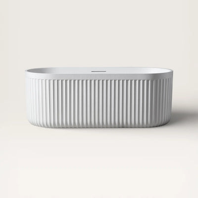 Front view of the DORIA Freestanding Bath in white