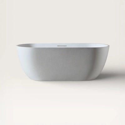 Front view of the EQUA Freestanding Bath 1700mm in white
