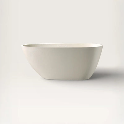 Front view of the ARIA Freestanding Bath 1500mm in white