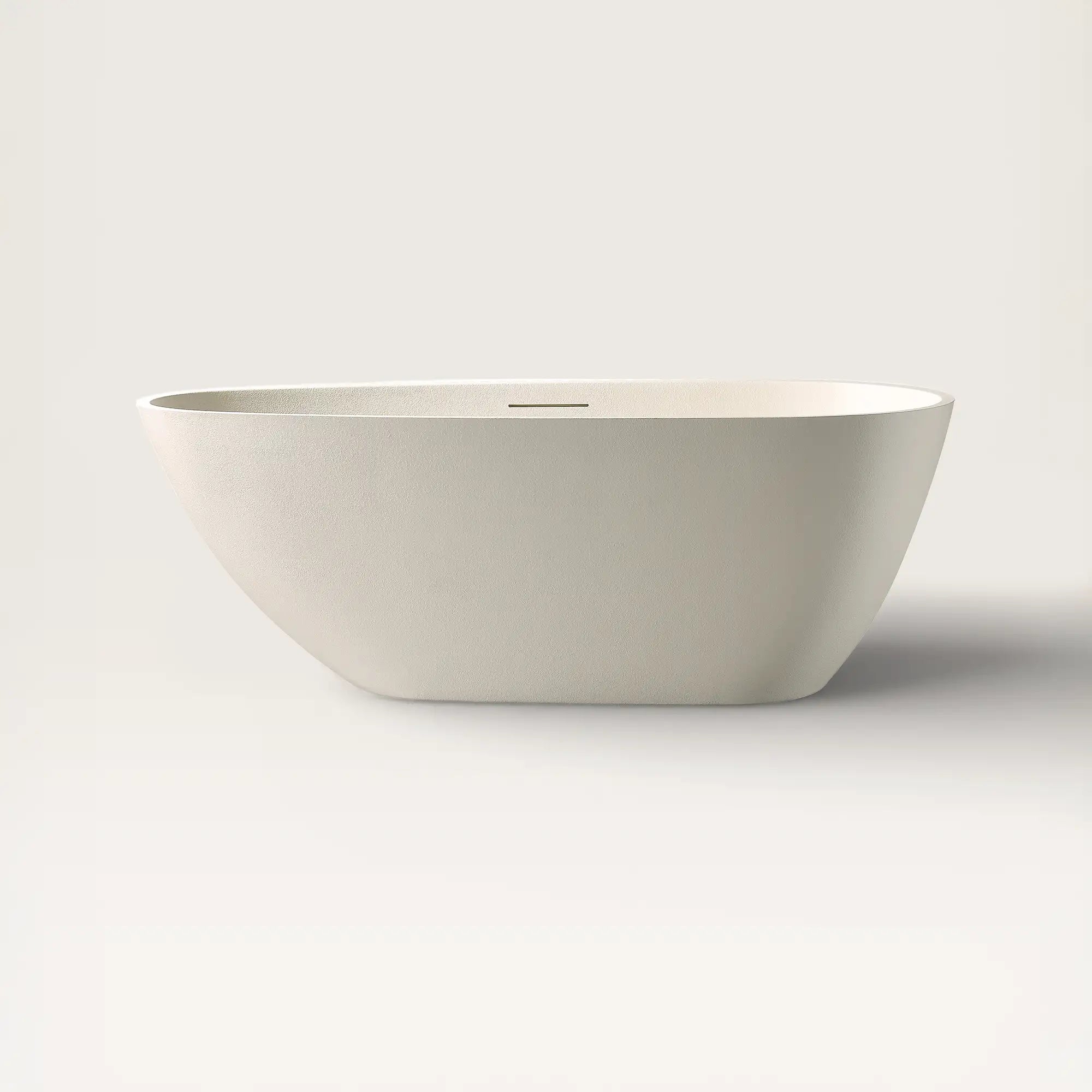 Front view of the ARIA Freestanding Bath 1700mm in cream