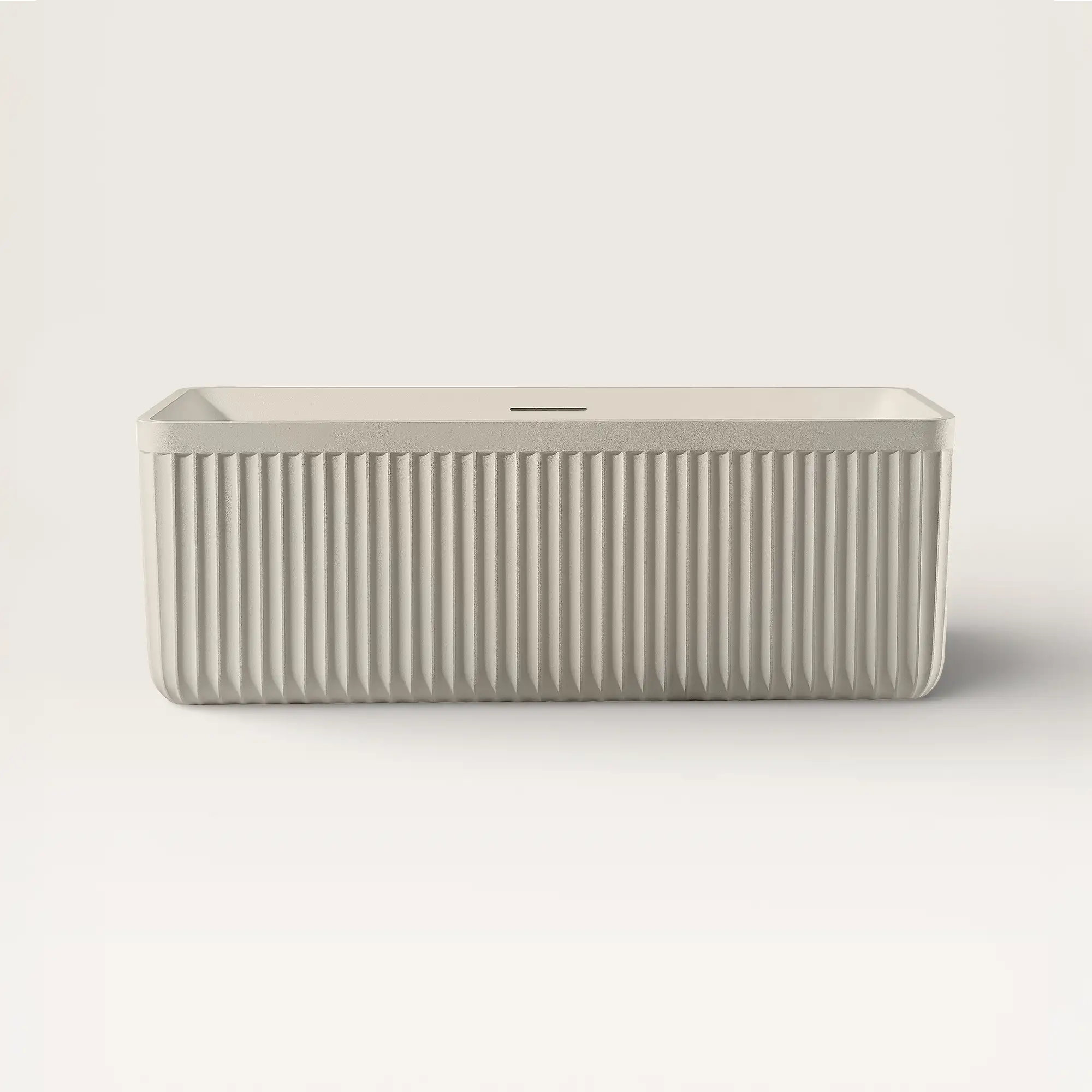 Front view of the KOLPA Freestanding Bath in cream