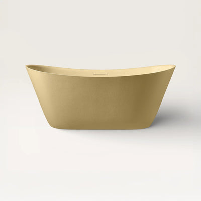 Front view of the ARCHA Freestanding Bath in caramel
