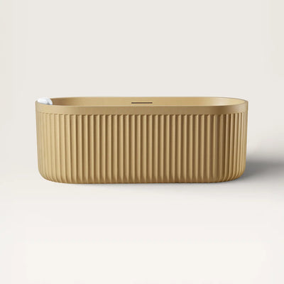 Front view of the DORIA Freestanding Bath in caramel