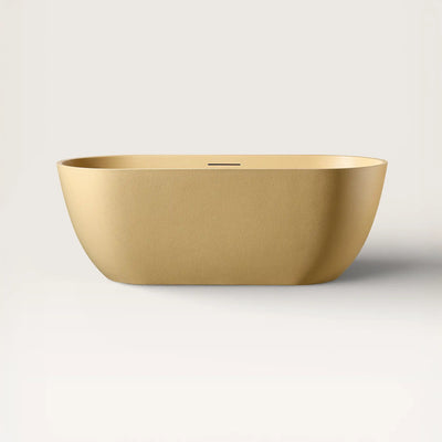 Front view of the EQUA Freestanding Bath 1700mm in caramel