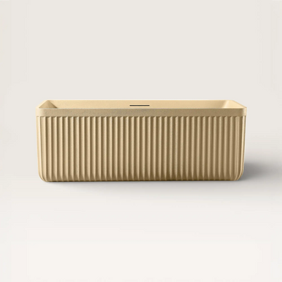 Front view of the KOLPA Back-to-Wall Bath in caramel