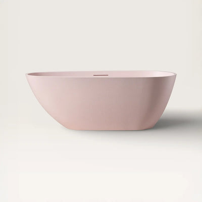 Front view of the ARIA Freestanding Bath 1700mm in pink