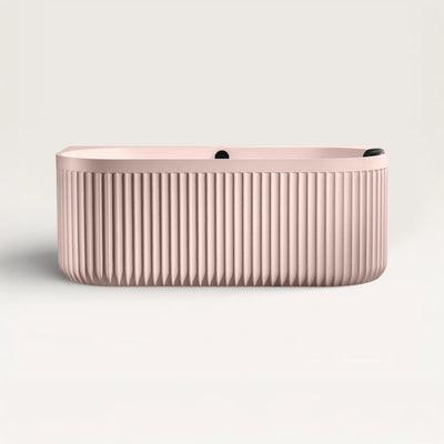 Front view of the DORIA Back-to-wall Bath in pink