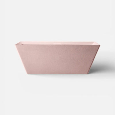 Front view of the FORMA Freestanding Bath in pink