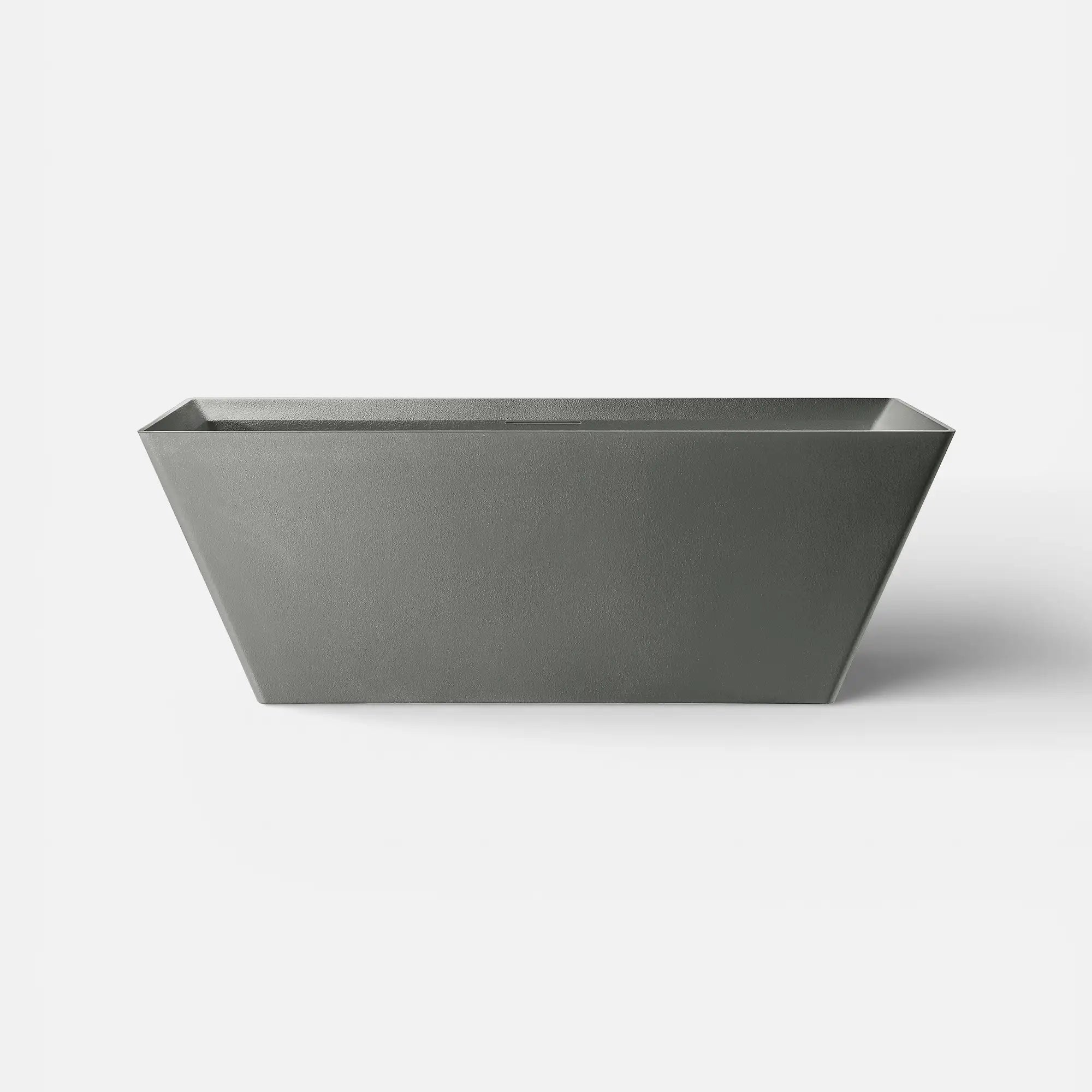 Front view of the FORMA Freestanding Bath in cement-grey