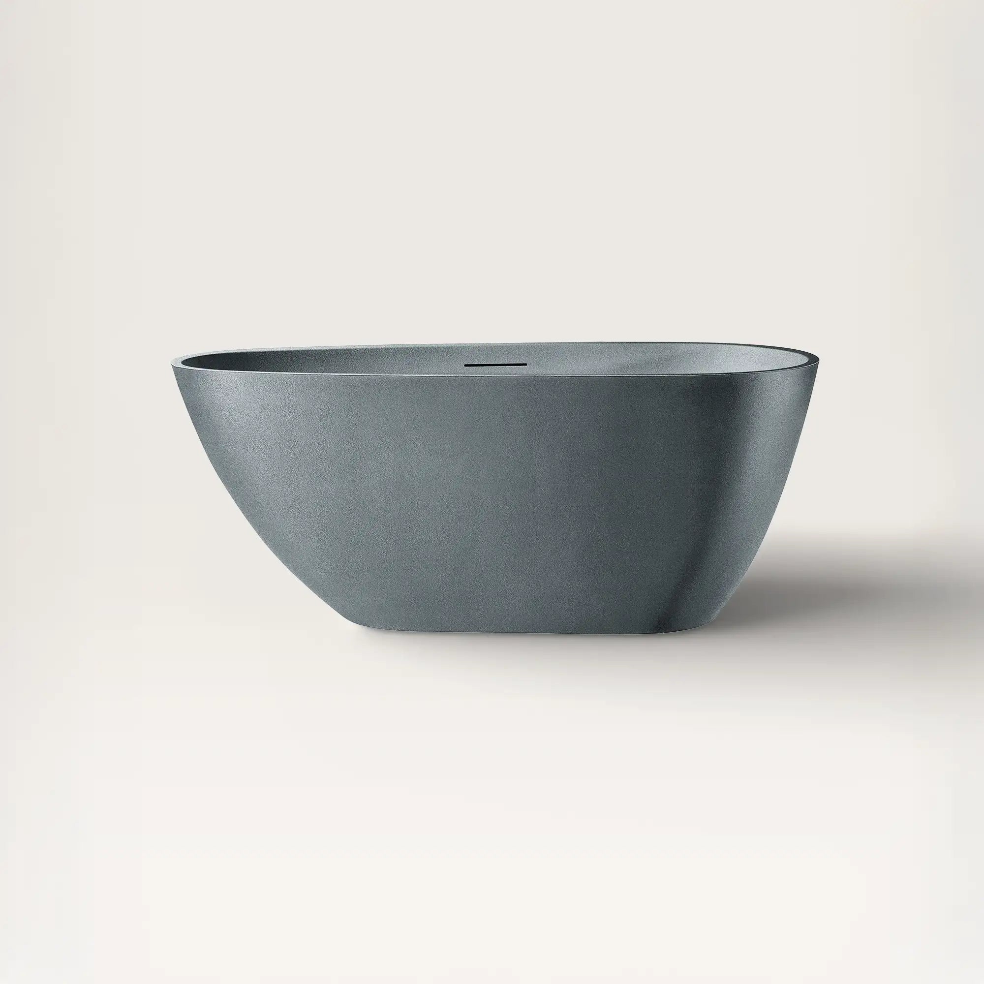 Front view of the ARIA Freestanding Bath 1500mm in granite-grey