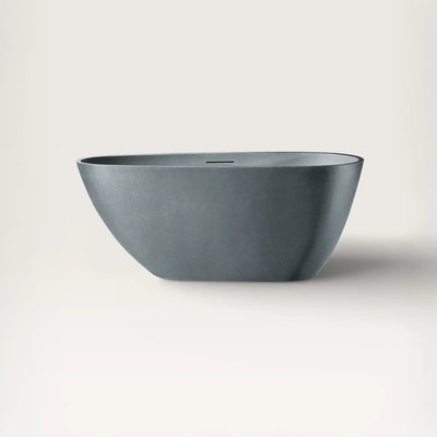 Front view of the ARIA Freestanding Bath 1500mm in granite-grey