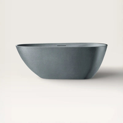 Front view of the ARIA Freestanding Bath 1700mm in granite-grey