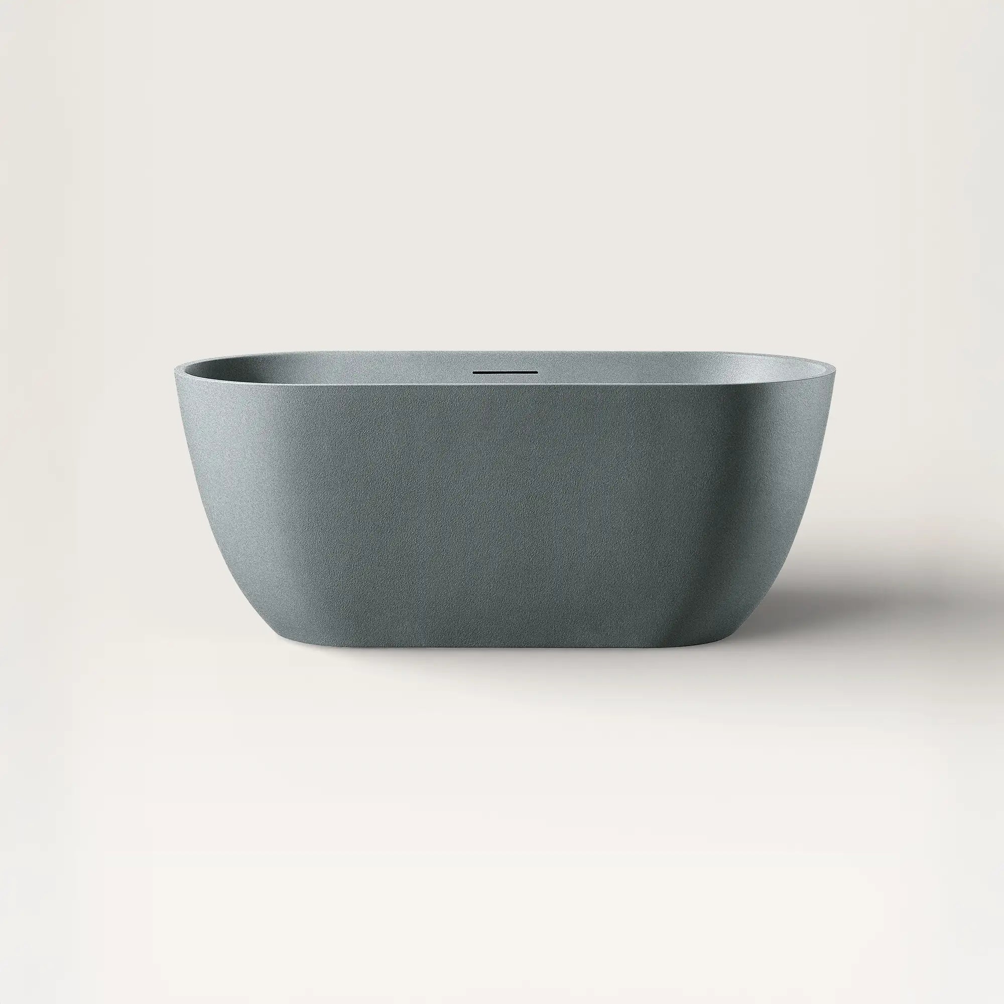 Front view of the EQUA Freestanding Bath 1500mm in granite-grey