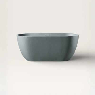 Front view of the EQUA Freestanding Bath 1500mm in granite-grey