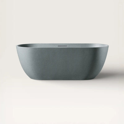 Front view of the EQUA Freestanding Bath 1700mm in granite-grey