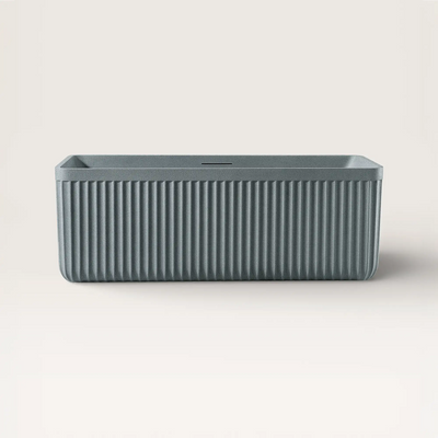 Front view of the KOLPA Back-to-Wall Bath in granite-grey