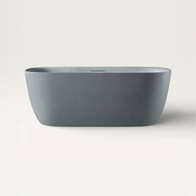 Front view of the Linea freestanding bath in granite-grey