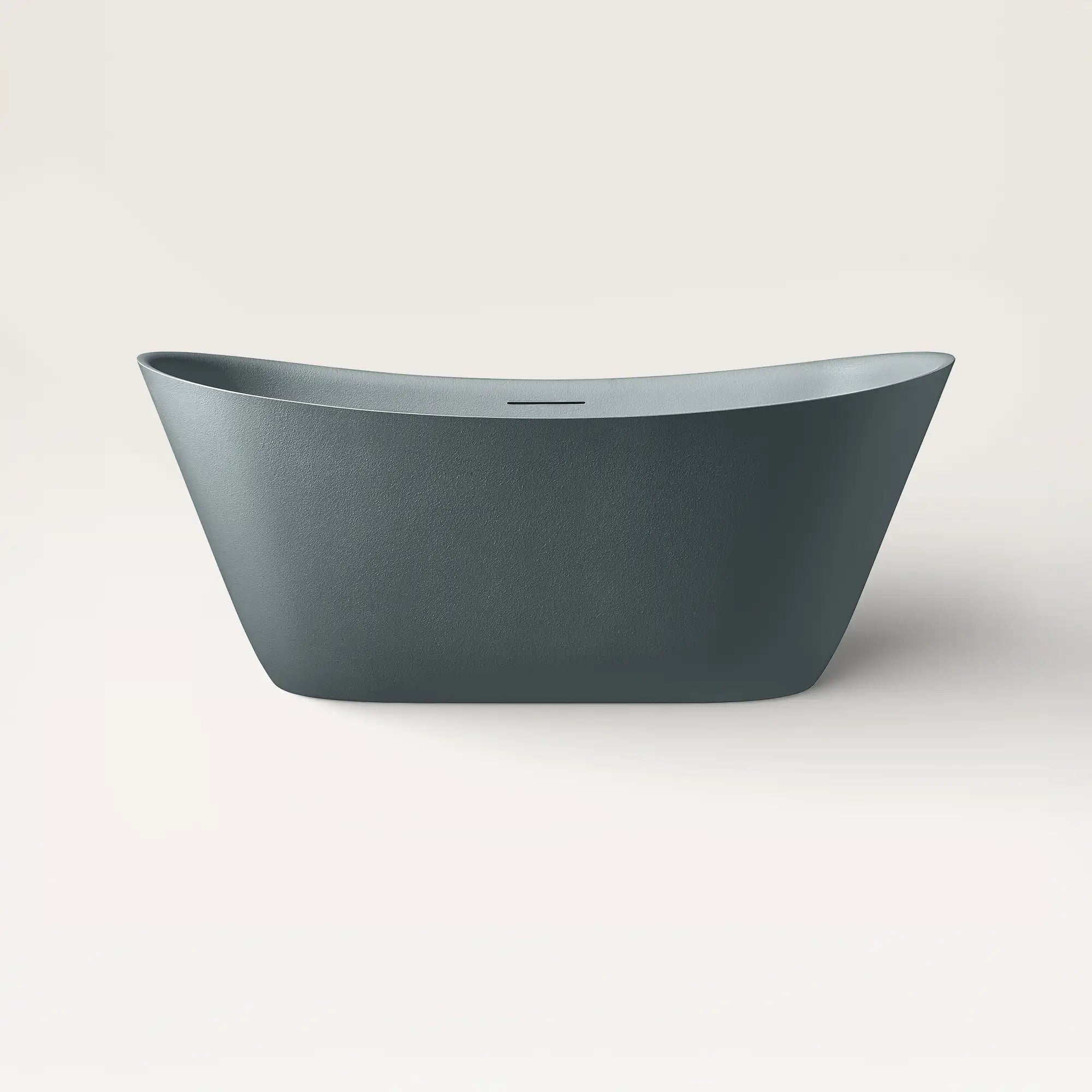 Front view of the ARCHA Freestanding Bath in blue-grey