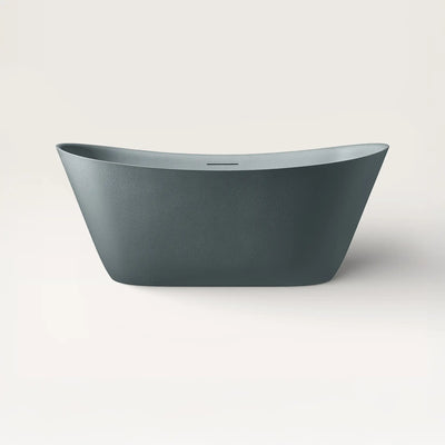Front view of the ARCHA Freestanding Bath in blue-grey