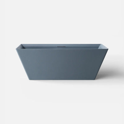 Front view of the FORMA Freestanding Bath in blue-grey