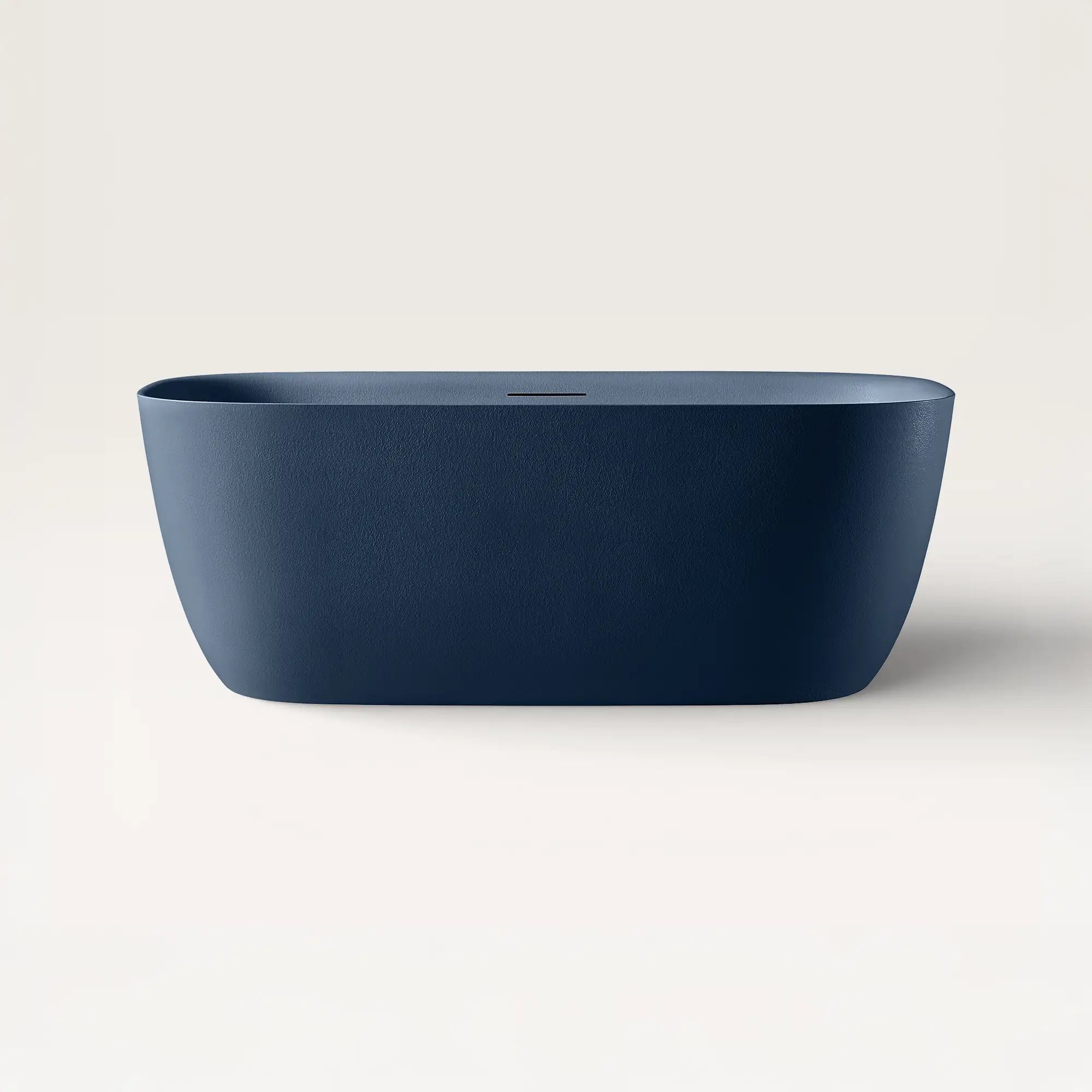 Front view of the Linea freestanding bath in prussian blue