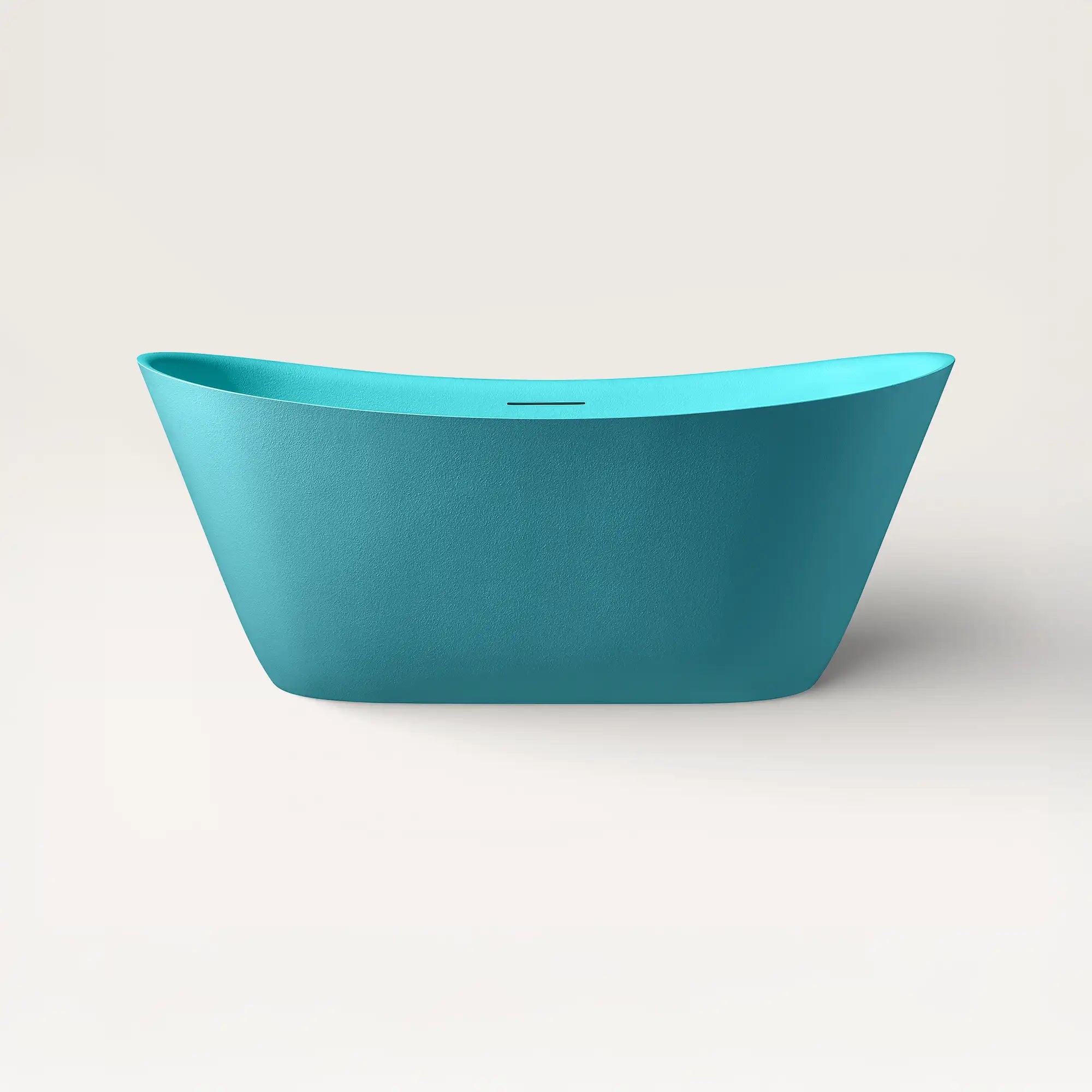 Front view of the ARCHA Freestanding Bath in celadon blue