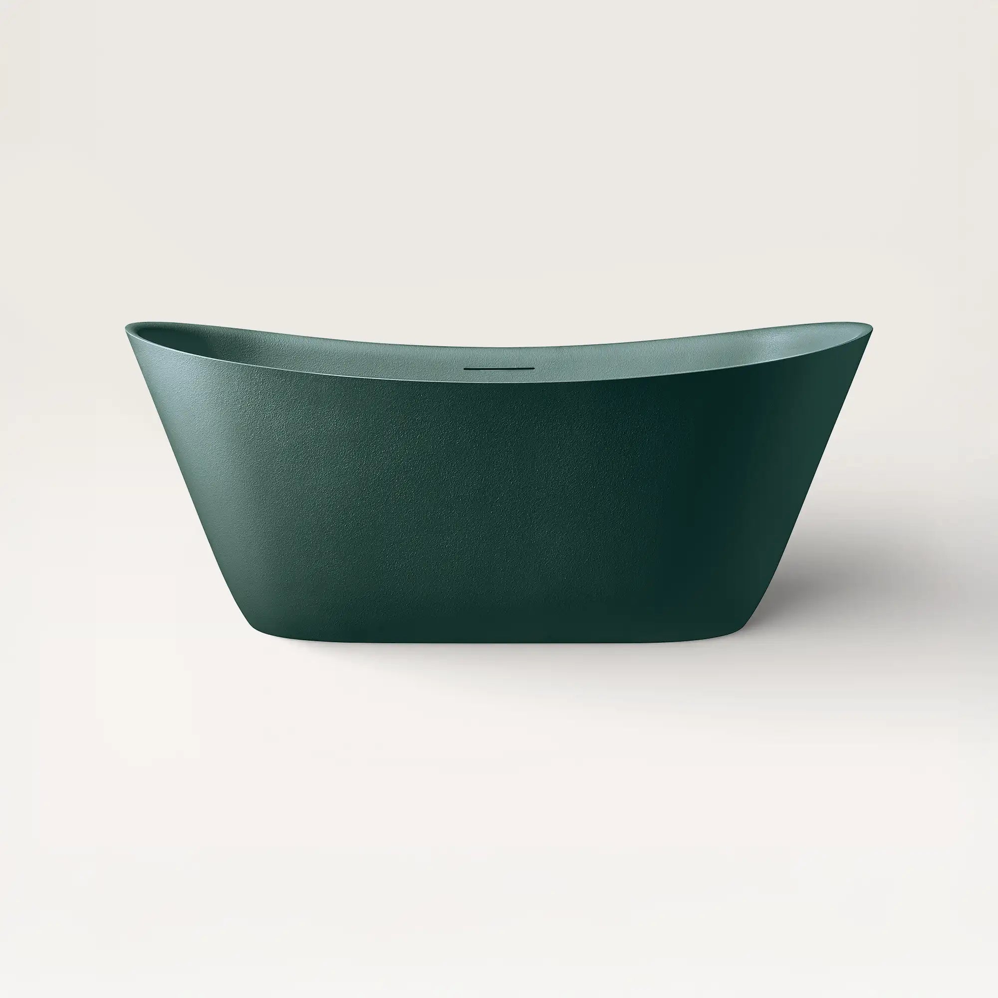 Front view of the ARCHA Freestanding Bath in green