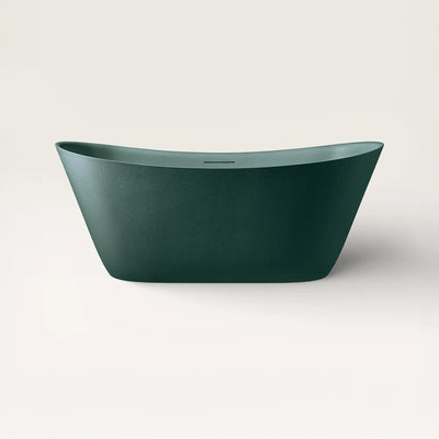 Front view of the ARCHA Freestanding Bath in green