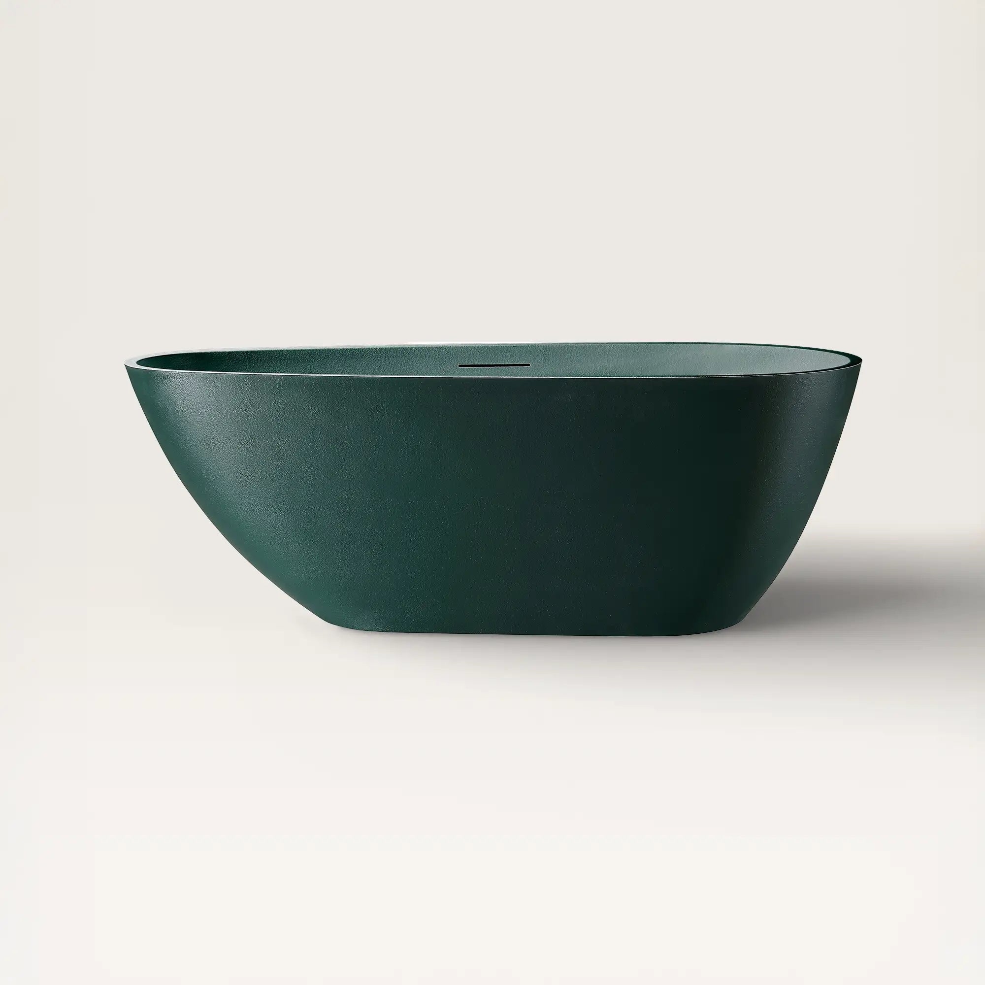Front view of the ARIA Freestanding Bath 1700mm in green