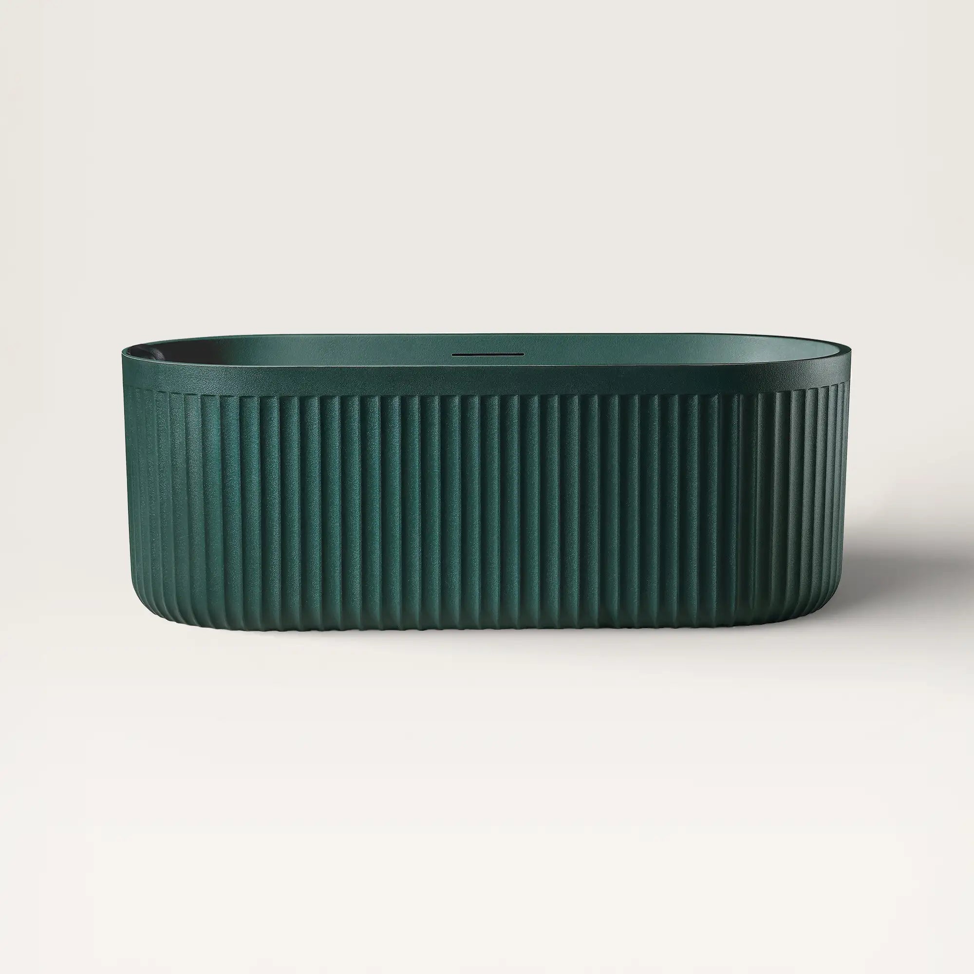 Front view of the DORIA Freestanding Bath in green