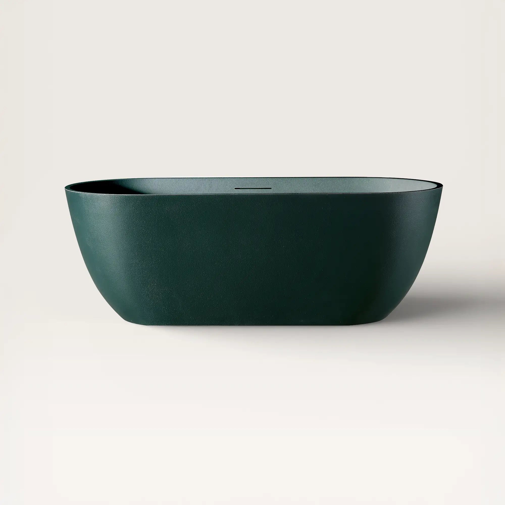 Front view of the EQUA Freestanding Bath 1700mm in green